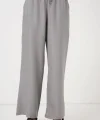 Geniş Paça Keten Pantolon 6735 - Gri