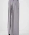Geniş Paça Pileli Pantolon 6718 - Gri