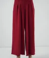 Geniş Paça Pileli Pantolon 6718 - Kırmızı