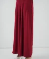 Geniş Paça Pileli Pantolon 6718 - Kırmızı