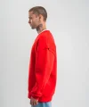 Geniş V yaka Kol Ribana Detaylı SweatShirt - Kırmızı