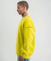 Geniş V yaka Kol Ribana Detaylı SweatShirt - Sarı