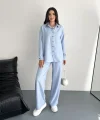 Gömlek Pantolon Ikili Takım - Bebek Mavisi