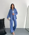 Gömlek Pantolon ikili Takım - Mavi