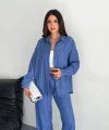 Gömlek Pantolon ikili Takım - Mavi