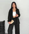 Gömlek Pantolon Ikili Takım - Siyah