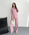 Gömlek Pantolon Ikili Takım - Toz Pembe