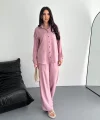 Gömlek Pantolon ikili Takım - Toz Pembe