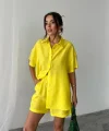 GÖMLEK - ŞORT TAKIM - Sarı