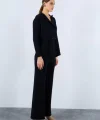 Gömlek Yaka Düğmeli Takım  Siyah