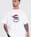 Gözlüklü Noel Baba T-shirt - Beyaz