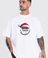 Gözlüklü Noel Baba T-shirt - Beyaz