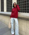 Gümüş Taşlı Sweatshirt 8052