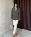 Haki Blazer Ceket