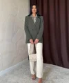 Haki Blazer Ceket