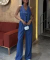 Halter Yaka Yelekli Modal Takım 10144
