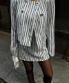 Hendra Çizgili Etek Takım 9481-24