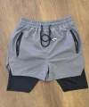 İç Cepli Sporcu Alt Taytlı Şort - GRİ