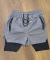 İç Cepli Sporcu Alt Taytlı Şort - GRİ