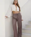 İnce Kemerli Bağcık Detay Pantolon
