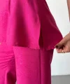 JAKAR KETEN KOLSUZ BLUZ-PANTOLON TK - Fuşya