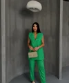 JAKAR KUMAŞ YELEK - PANTOLON TAKIM - Yeşil