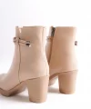 JULY Fermuarlı Ortopedik Taban Topuklu Kadın Bot CTT - Ten
