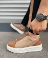 JY007 Alba Bağcıksız Süet Erkek Günlük Sneaker Ayakkabı SBT Taba/Vizon