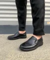 JY0410 Classique Bağcıksız Cilt Erkek Günlük Klasik Ayakkabı CST - Siyah