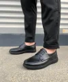 JY0510 Clasica Bağcıklı Cilt Erkek Günlük Klasik Ayakkabı CST - Siyah