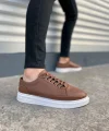 JY0535 Prime Bağcıklı Cilt Erkek Günlük Sneaker Ayakkabı CBT - Taba