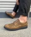 JY0610 Clasico Bağcıklı Cilt Erkek Günlük Klasik Ayakkabı CST - Camel