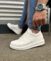 JY151 Boost Bağcıklı Cilt Erkek Günlük Sneaker Ayakkabı CBT - Beyaz