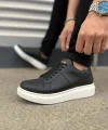 JY151 Boost Bağcıklı Cilt Erkek Günlük Sneaker Ayakkabı CBT - Siyah