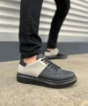 JY151 Boost Bağcıklı Cilt Süet Erkek Günlük Sneaker Ayakkabı CSST - Siyah/Gri