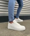 JY152 Cool Bağcıklı Cilt Erkek Günlük Spor Klasik Ayakkabı CBT - Beyaz
