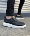 JY161 Hippo Bağcıksız Cilt Erkek Günlük Sneaker Ayakkabı CBT - Siyah