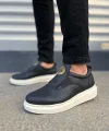 JY161 Hippo Bağcıksız Cilt Erkek Günlük Sneaker Ayakkabı CBT - Siyah