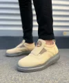 JY161 Hippo Bağcıksız Süet Erkek Günlük Sneaker Ayakkabı SGT - Bej