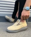 JY161 Hippo Bağcıksız Süet Erkek Günlük Sneaker Ayakkabı SGT - Bej