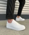 JY165 Elite Bağcıklı Cilt Erkek Günlük Sneaker Ayakkabı CBT - Beyaz