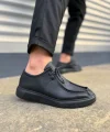 JY170 Tornado Bağcıklı Cilt Erkek Günlük Spor Klasik Ayakkabı CST - Siyah