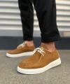 JY170 Tornado Bağcıklı Süet Erkek Günlük Spor Klasik Ayakkabı SBT - Taba