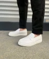 JY180 Estilo X Bağcıksız Cilt Erkek Günlük Spor Klasik Ayakkabı CBT - Beyaz