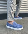 JY180 Estilo X Bağcıksız Süet Erkek Günlük Spor Klasik Ayakkabı SBT - Mavi