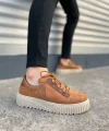 JY502 Bold Bağcıklı Süet Erkek Günlük Sneaker Ayakkabı SKT - Taba