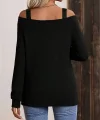 Kadın Askılı Iki Omuzu Açık Salaş Yün Viskon Bluz