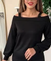 Kadın Askılı Iki Omuzu Açık Salaş Yün Viskon Bluz