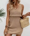 Kadın Askılı Yuvarlak Yakalı Triko Elbise