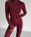 Kadın Balıkçı Yaka Cep Detaylı Ceket Ve Ispanyol Paça Spor Ikili Takım
